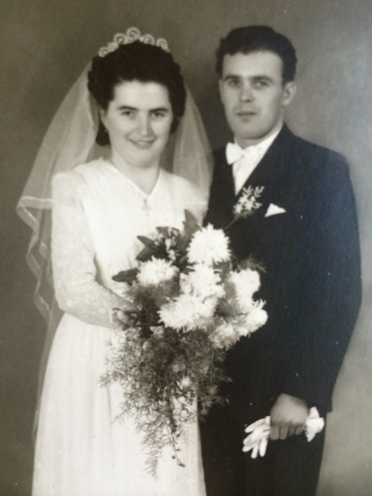 Theresia Bauer and Richard Wagner married on November 8, 1948 in Ried im Innkreis, Austria. One of the few pictures of mom without a beehive!